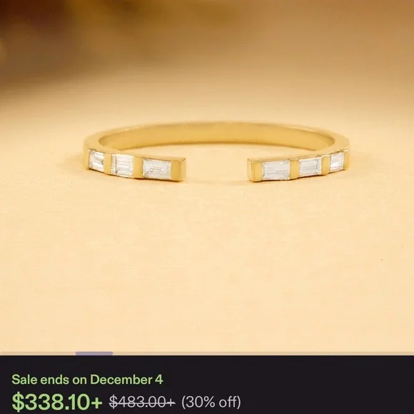 10k gold and diamond ring - Picture 2 of 7